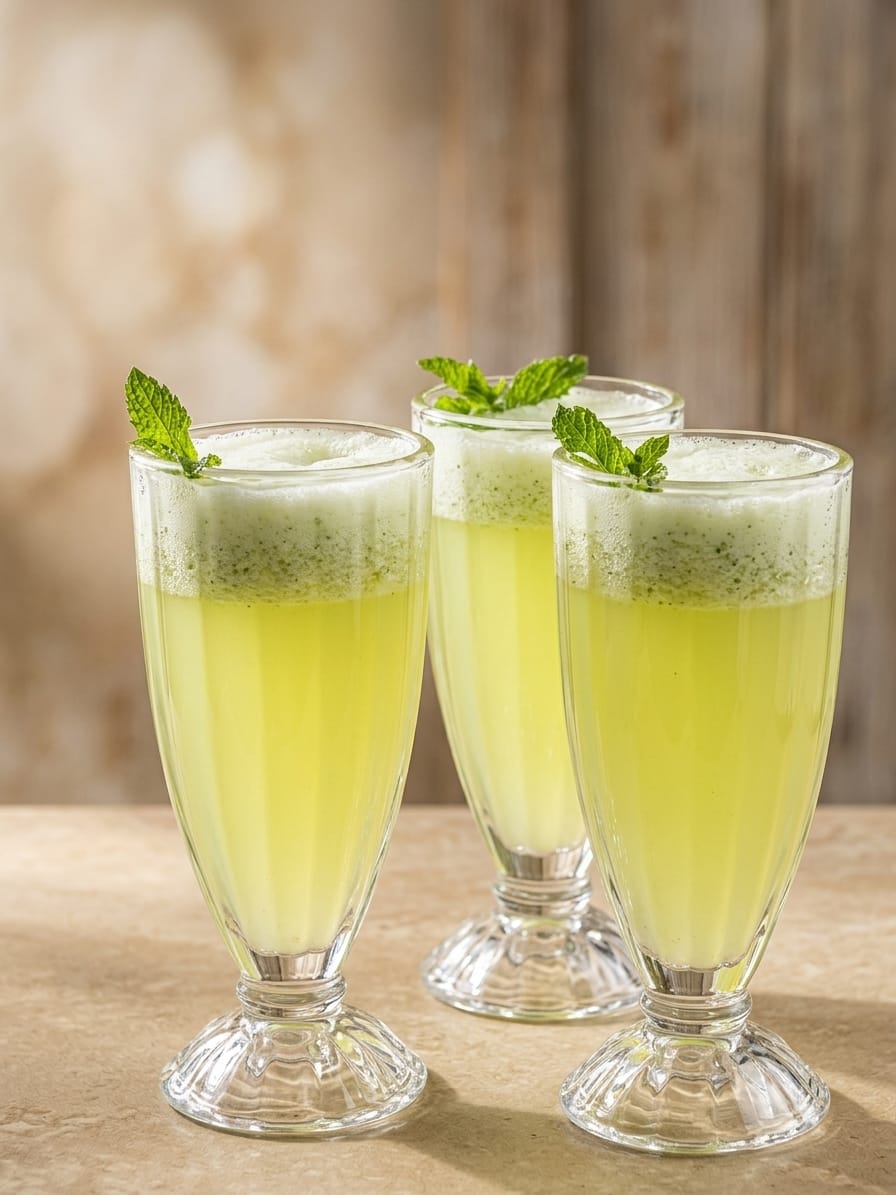 Limonada con menta y jengibre